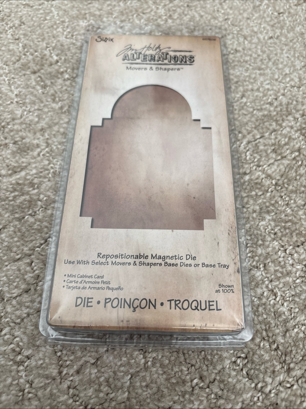 Sizzix Mini Vintage Cabinet Movers magnetic die #657206 Tim Holtz